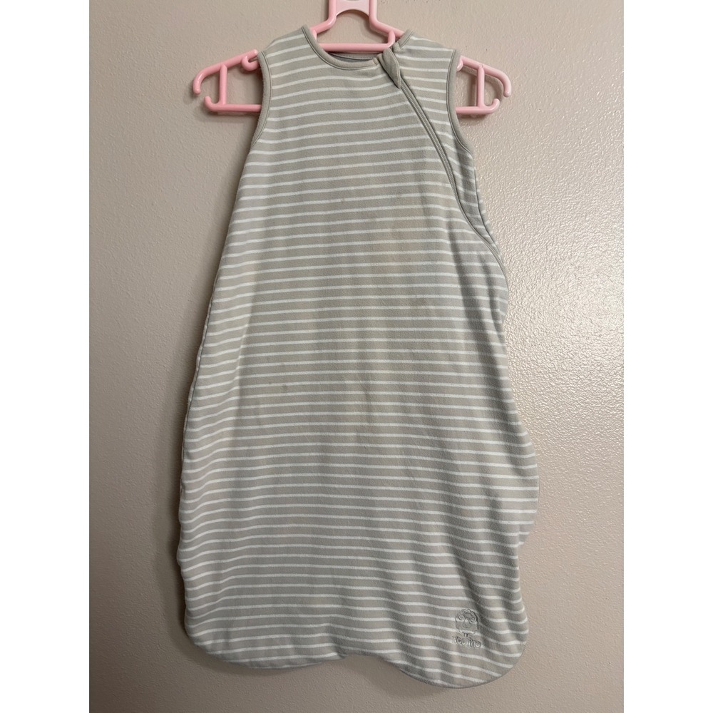 Woolino 4 Seasons Baby Sleep Bag Merino Wool Gray White Striped Wearable Blanket